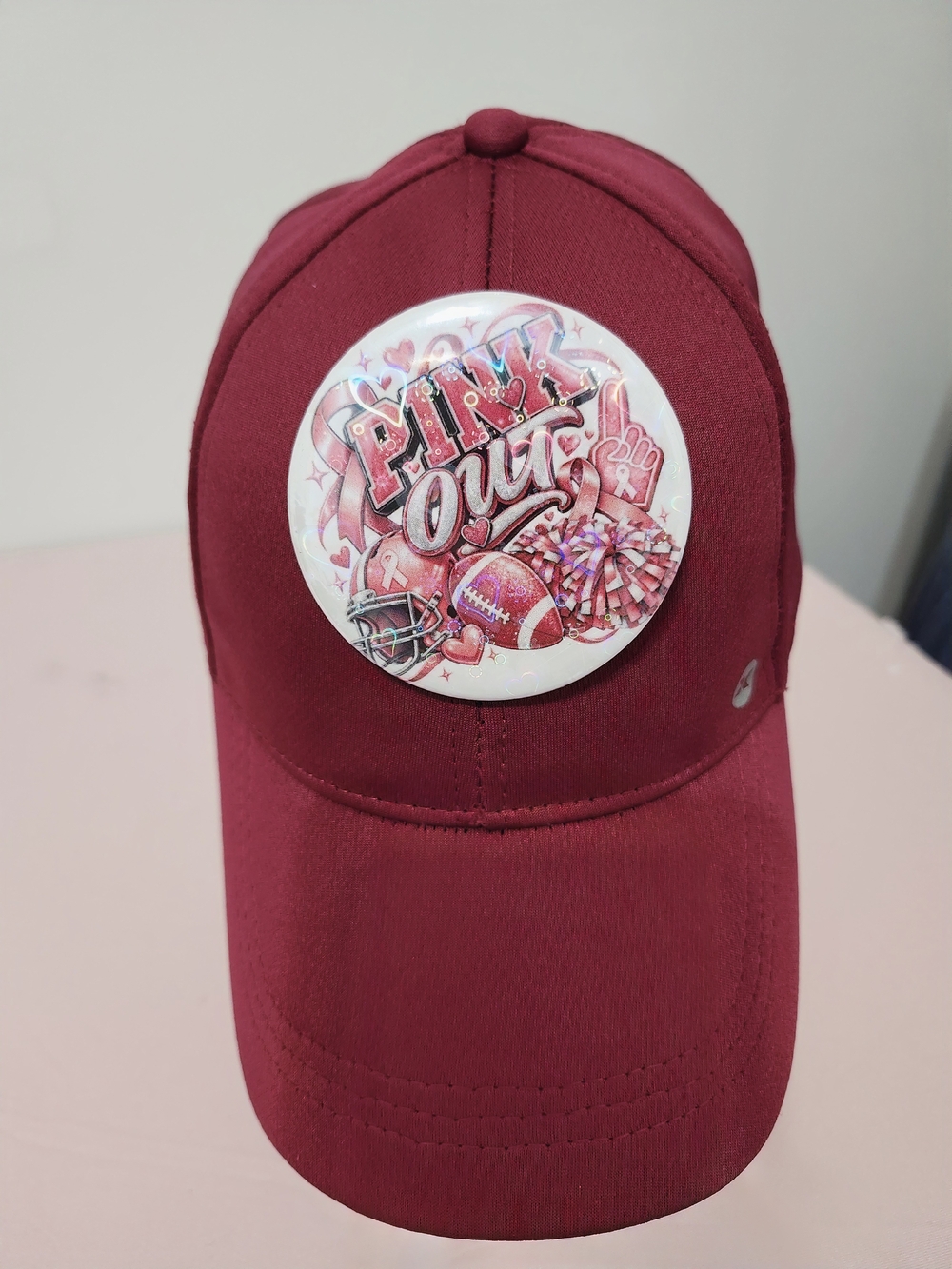 Pink Out Breast Cancer Awareness Button